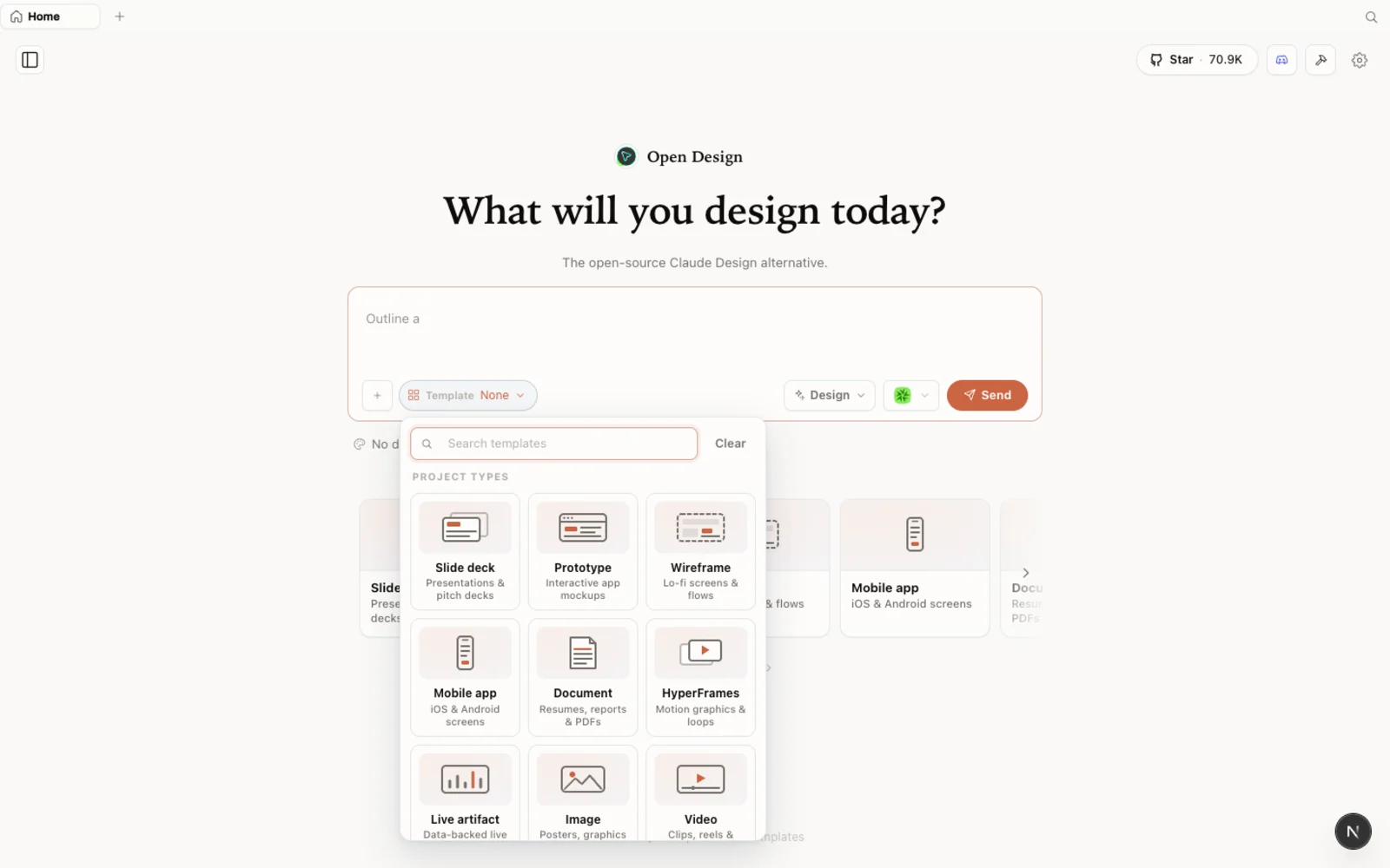 The built-in templates and skills library.